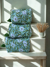 Load image into Gallery viewer, Sea Side Block Print Toiletry Travel Bags
