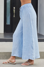 Load image into Gallery viewer, Chambray Italian Cotton Linen Flare Pants
