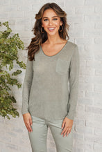 Load image into Gallery viewer, Italian Burnout Long Sleeve Pocket Tee~ in several colors