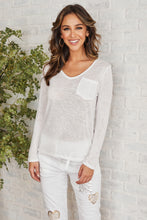 Load image into Gallery viewer, Italian Burnout Long Sleeve Pocket Tee~ in several colors