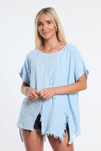 Load image into Gallery viewer, Finola Mixed Media Seam Notch Top