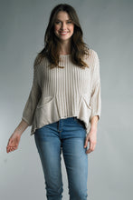 Load image into Gallery viewer, Shana Crochet Pocket Sweater~ in several colors/ more coming soon!
