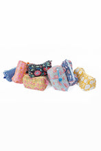 Load image into Gallery viewer, Blue Floral print Quilted Cotton Toiletry