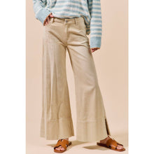 Load image into Gallery viewer, Wide Leg Flared Washed Corduroy Pants with Side Slits~ also in Mocha 10/20