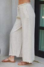Load image into Gallery viewer, Robbie Linen Fringe Hem Pants  ~ in several colors
