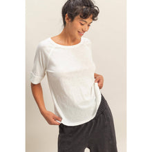 Load image into Gallery viewer, Acid Wash Raw Seam Raglan Short Sleeve Tee