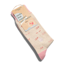 Load image into Gallery viewer, Socks that Support Self-Checks (Pink Tatas)