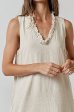 Load image into Gallery viewer, Kaia Linen/Cotton  Frayed Dress
