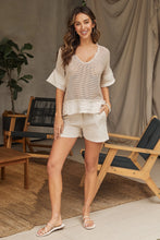 Load image into Gallery viewer, Marla Cotton Mesh Grid Short Sleeve Top~ more coming soon
