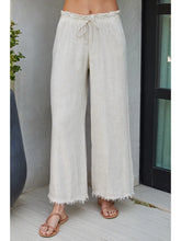 Load image into Gallery viewer, Robbie Linen Fringe Hem Pants  ~ in several colors

