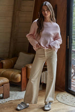 Load image into Gallery viewer, Knit Sweater Rolled Round Neck Pullover