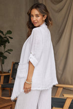 Load image into Gallery viewer, MILIO MANOIL LINEN ASYMMETRICAL DRAPEY CARDIGAN