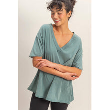 Load image into Gallery viewer, Washed V-Neck Oversized Tee