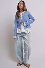Load image into Gallery viewer, Breton Striped Knit Button Front Cardigan