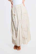 Load image into Gallery viewer, Brenna Cotton/Linen Bunched Pocket Skirt