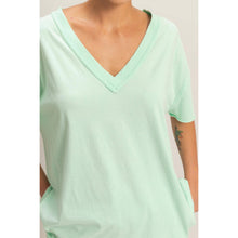 Load image into Gallery viewer, Washed V-Neck Oversized Tee