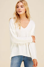 Load image into Gallery viewer, Soft Oversized V Neck Knit Sweater - Ivory
