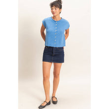 Load image into Gallery viewer, Rolled Edge Button Front Sweater Vest~ also in Blue