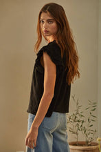 Load image into Gallery viewer, Logan Woven Cotton Linen Flutter Top~ in several colors