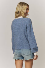 Load image into Gallery viewer, Farrah Contrast Scalloped Trim Cardigan