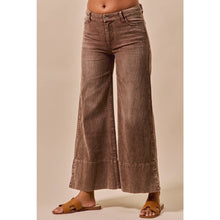 Load image into Gallery viewer, Wide Leg Flared Washed Corduroy Pants with Side Slits~ also in Mocha 10/20