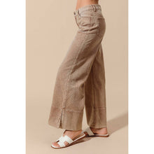 Load image into Gallery viewer, Wide Leg Flared Washed Corduroy Pants with Side Slits~ also in Mocha 10/20