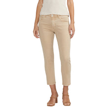 Load image into Gallery viewer, Jag Women&#39;s Cassie Mid Rise Slim Straight Leg Pants~ in blue and Salsa &amp; Tan
