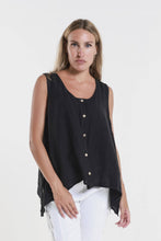 Load image into Gallery viewer, Augusta Linen Button Front Top~ more colors coming