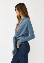 Load image into Gallery viewer, Waffle Tie Front Cardigan