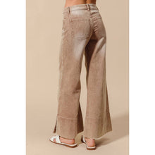 Load image into Gallery viewer, Wide Leg Flared Washed Corduroy Pants with Side Slits~ also in Mocha 10/20