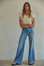 Load image into Gallery viewer, Logan Woven Cotton Linen Flutter Top~ in several colors