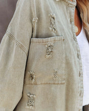 Load image into Gallery viewer, Vintage Lapel Collar Ripped Frayed Denim Jacket~ coming soon