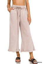 Load image into Gallery viewer, Acid Wash Fleece Palazzo Sweatpants With Pockets