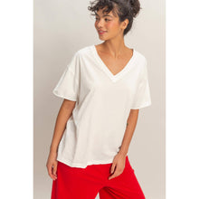 Load image into Gallery viewer, Washed V-Neck Oversized Tee