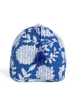 Load image into Gallery viewer, Blue Dahlia Quilted Makeup/Toiletry Bag