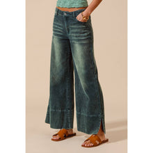 Load image into Gallery viewer, Wide Leg Flared Washed Corduroy Pants with Side Slits~ also in Mocha 10/20