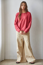 Load image into Gallery viewer, Knit Sweater Rolled Round Neck Pullover