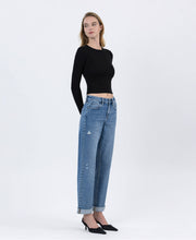 Load image into Gallery viewer, Lovervet by Vervet High Rise Cuffed Boyfriend Jeans~ arriving 7/31
