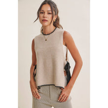 Load image into Gallery viewer, In February Ribbon Whipstitch Sweater Vest