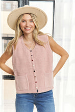 Load image into Gallery viewer, Kiley Knit Vest w/ Pom Pom Buttons