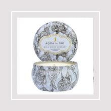 Load image into Gallery viewer, White Wild Currant 9 oz Aqua De Soi Candle Tin