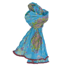 Load image into Gallery viewer, Voile Scarves w/ pom pom edging