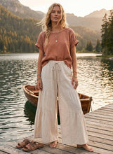 Load image into Gallery viewer, Linen Blend Tiered Wide Leg Palazzo Pants~ coming June 24th