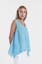 Load image into Gallery viewer, Augusta Linen Button Front Top~ more colors coming