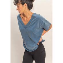 Load image into Gallery viewer, Washed V-Neck Oversized Tee