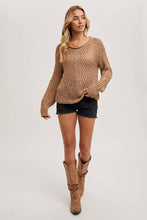Load image into Gallery viewer, Raglan Open Knit Pullover~ in Tan and Mocha too