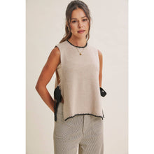 Load image into Gallery viewer, In February Ribbon Whipstitch Sweater Vest