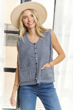 Load image into Gallery viewer, Kiley Knit Vest w/ Pom Pom Buttons