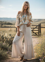 Load image into Gallery viewer, Linen Blend Tiered Wide Leg Palazzo Pants~ coming June 24th