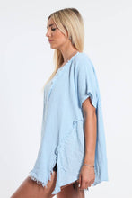 Load image into Gallery viewer, Finola Mixed Media Seam Notch Top